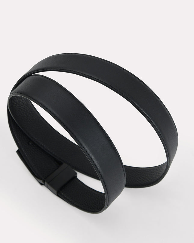 Textured Leather Reversible Tang Belt