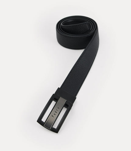 Textured Leather Reversible Tang Belt
