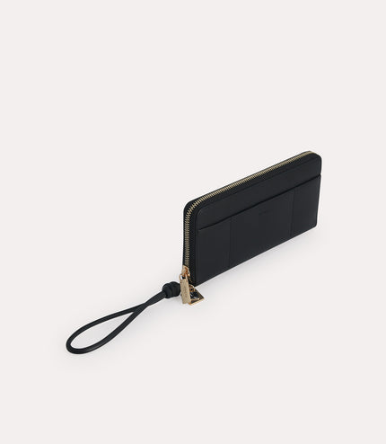 Long Leather Zip Wallet