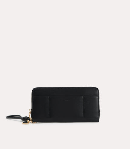 Long Leather Zip Wallet