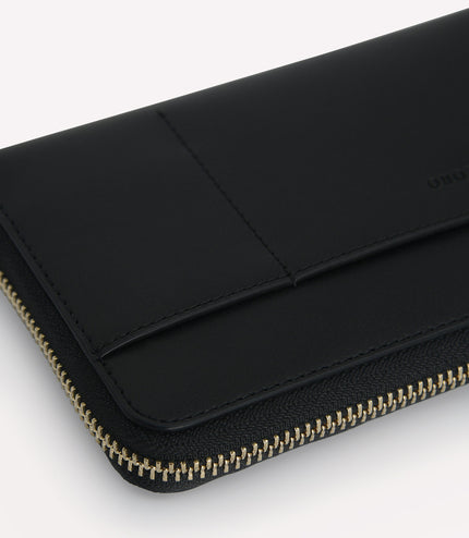 Long Leather Zip Wallet
