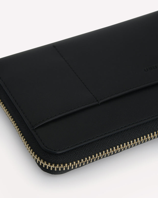 Long Leather Zip Wallet