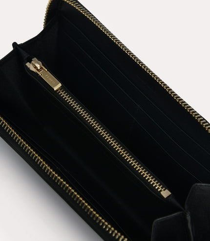 Long Leather Zip Wallet