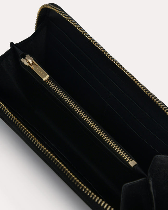 Long Leather Zip Wallet