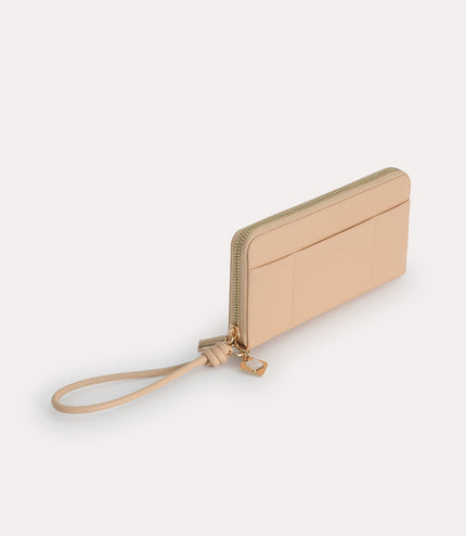 Long Leather Zip Wallet