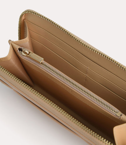 Long Leather Zip Wallet