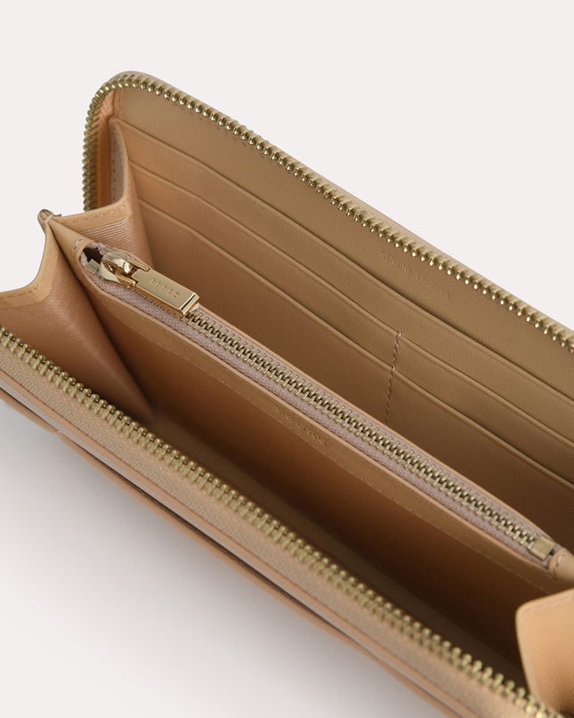 Long Leather Zip Wallet