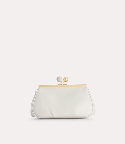 Shoulder Bag with Pearl Closure