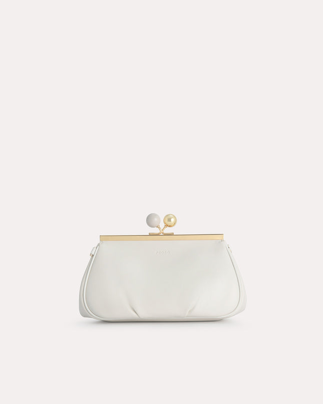 Shoulder Bag with Pearl Closure