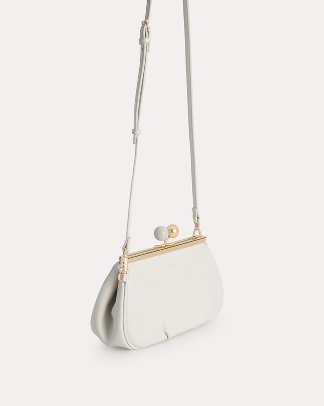 Shoulder Bag with Pearl Closure