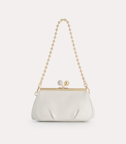 Shoulder Bag with Pearl Closure