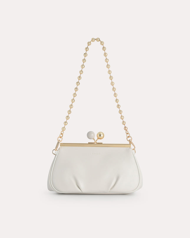 Shoulder Bag with Pearl Closure