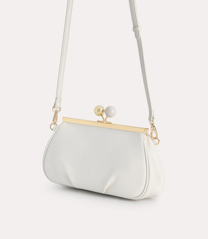 Shoulder Bag with Pearl Closure