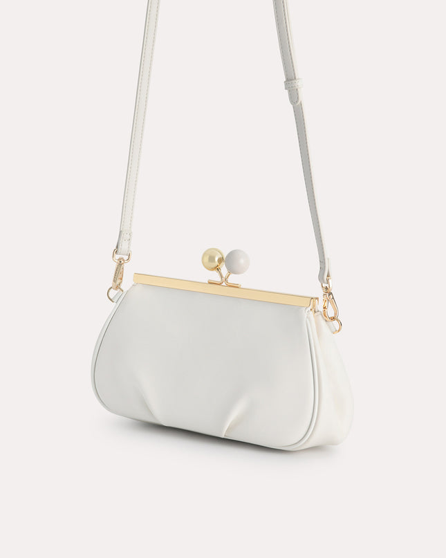 Shoulder Bag with Pearl Closure