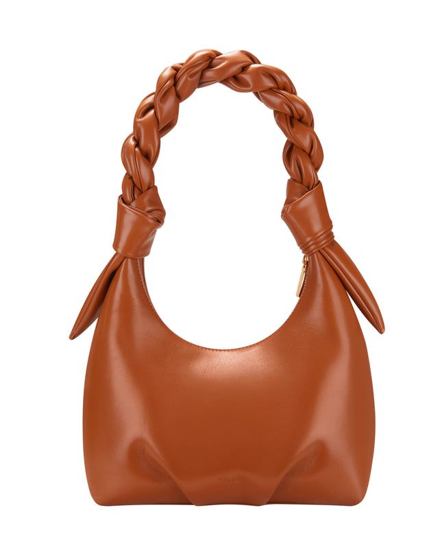 Hobo Bag with Twisted Top Handle