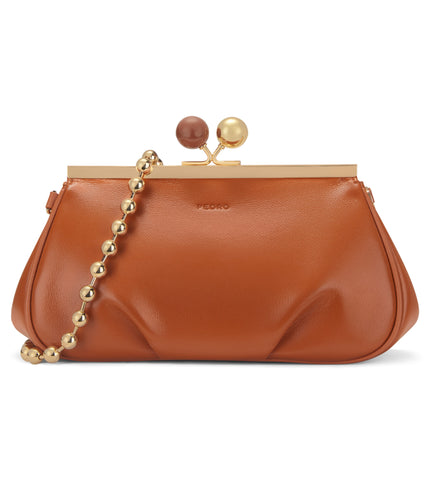 Shoulder Bag with Pearl Closure