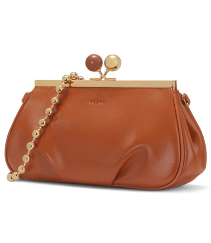 Shoulder Bag with Pearl Closure