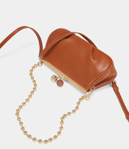 Shoulder Bag with Pearl Closure