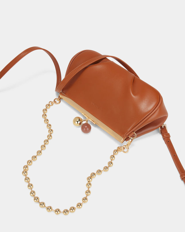 Shoulder Bag with Pearl Closure