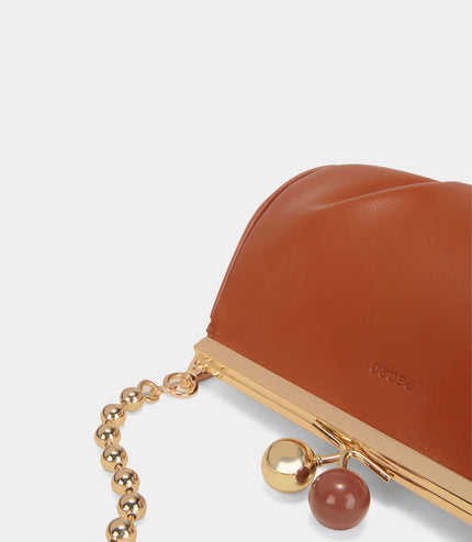 Shoulder Bag with Pearl Closure