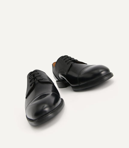 Textured Leather Derby Shoes