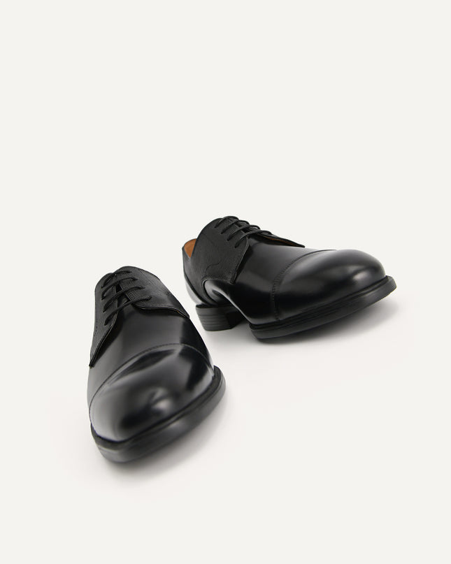 Textured Leather Derby Shoes