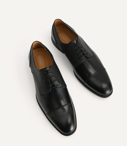 Textured Leather Derby Shoes