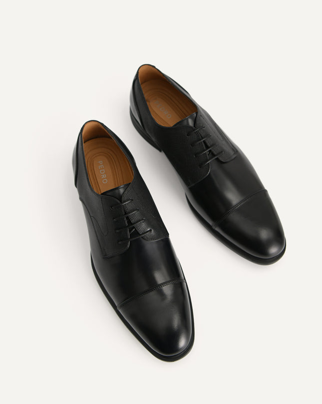Textured Leather Derby Shoes
