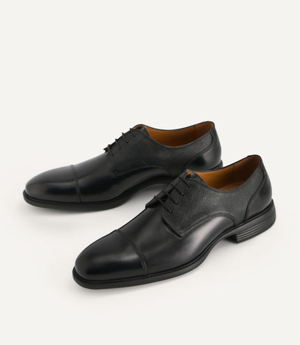 Textured Leather Derby Shoes