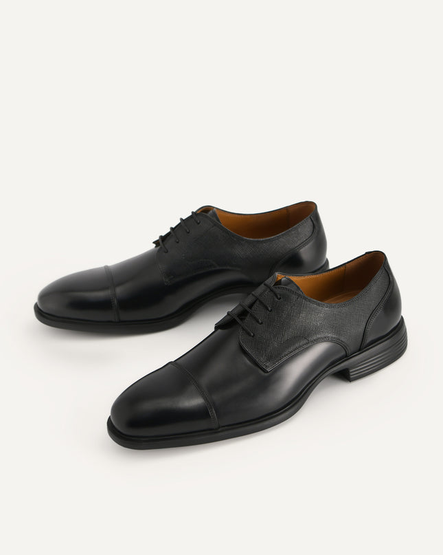 Textured Leather Derby Shoes