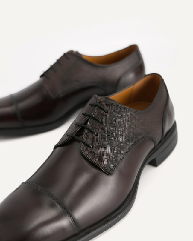 Textured Leather Derby Shoes