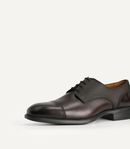 Textured Leather Derby Shoes