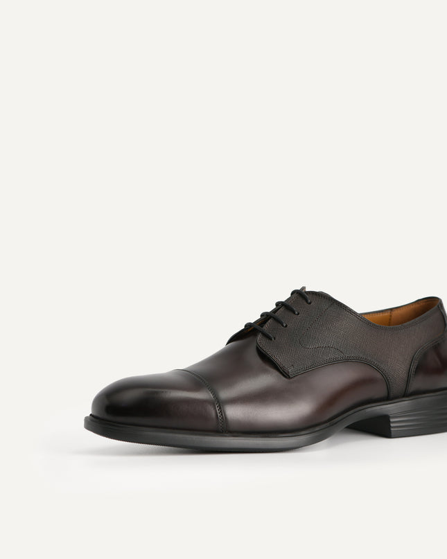 Textured Leather Derby Shoes