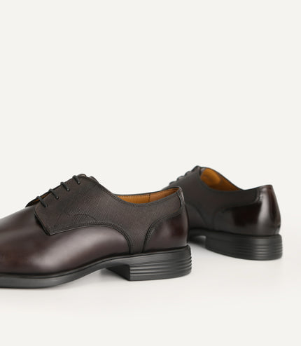 Textured Leather Derby Shoes