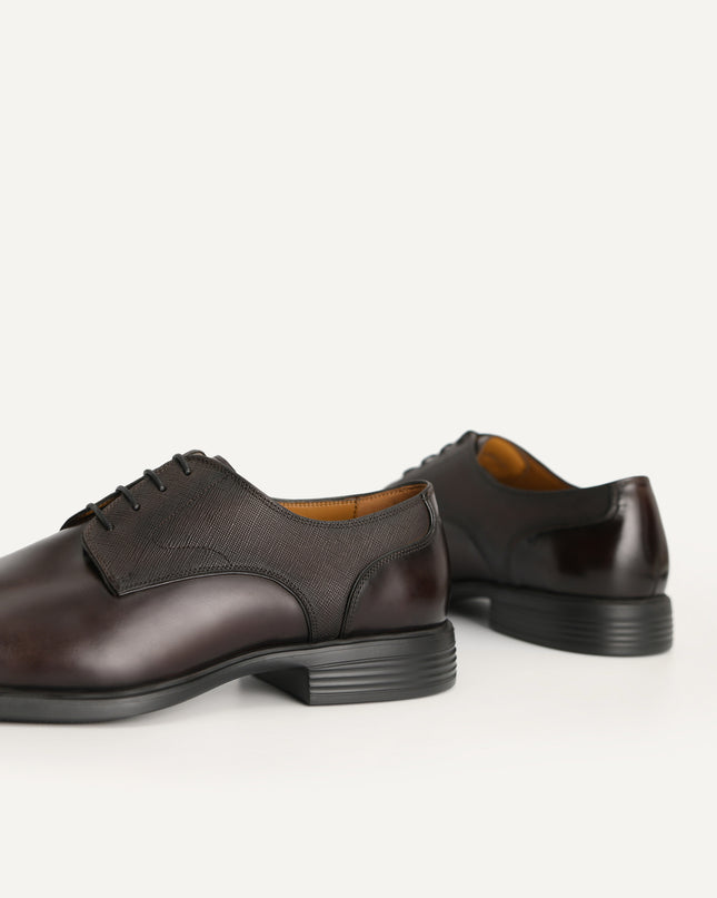 Textured Leather Derby Shoes