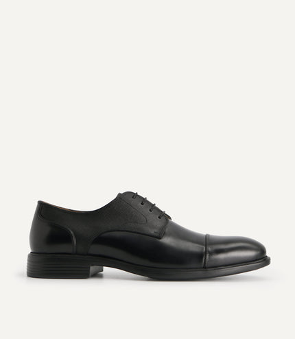 Textured Leather Derby Shoes