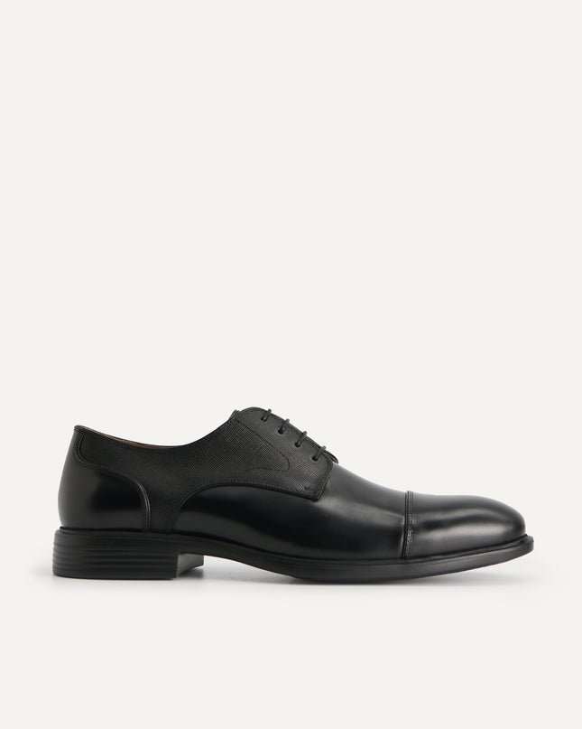 Textured Leather Derby Shoes