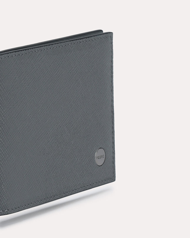 Leather Bi-Fold Card Holder with Money Clip