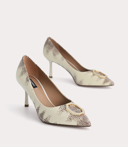 Leather Pointed Toe Pumps