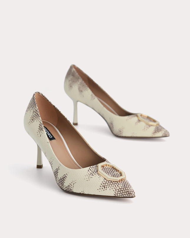 Leather Pointed Toe Pumps