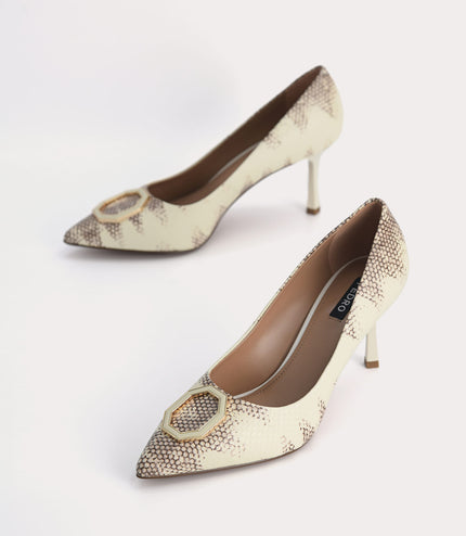Leather Pointed Toe Pumps