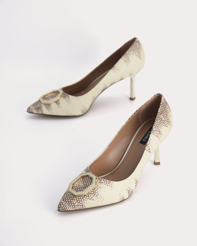 Leather Pointed Toe Pumps