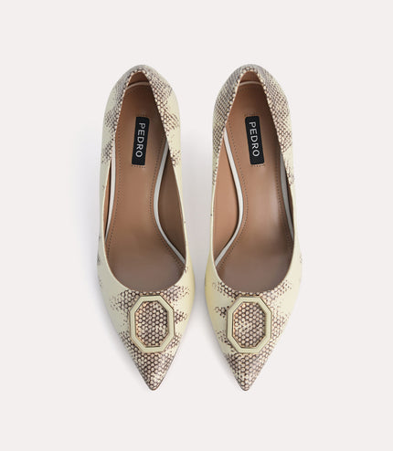 Leather Pointed Toe Pumps