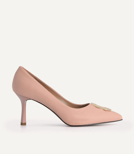 Leather Pointed Toe Pumps