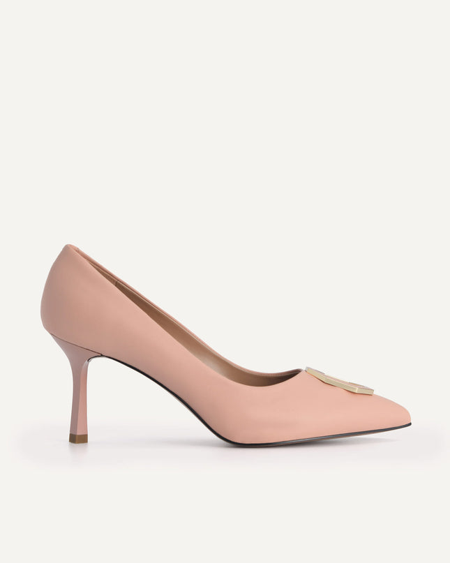 Leather Pointed Toe Pumps