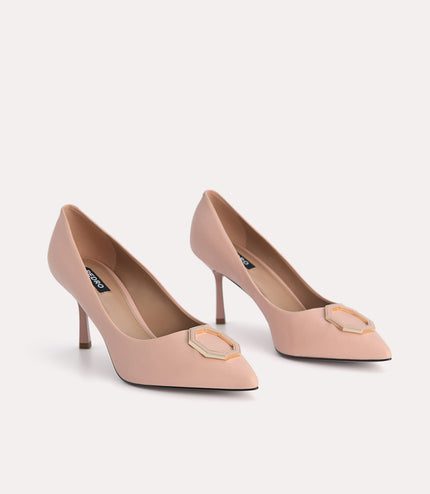 Leather Pointed Toe Pumps