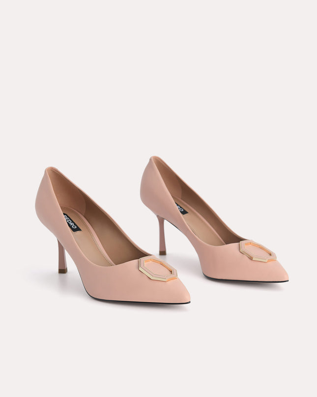 Leather Pointed Toe Pumps