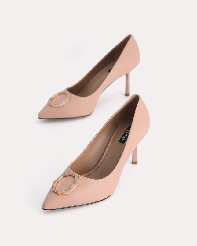 Leather Pointed Toe Pumps