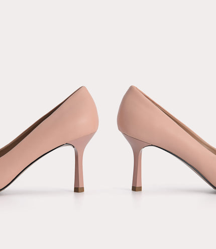 Leather Pointed Toe Pumps