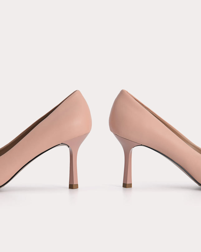 Leather Pointed Toe Pumps